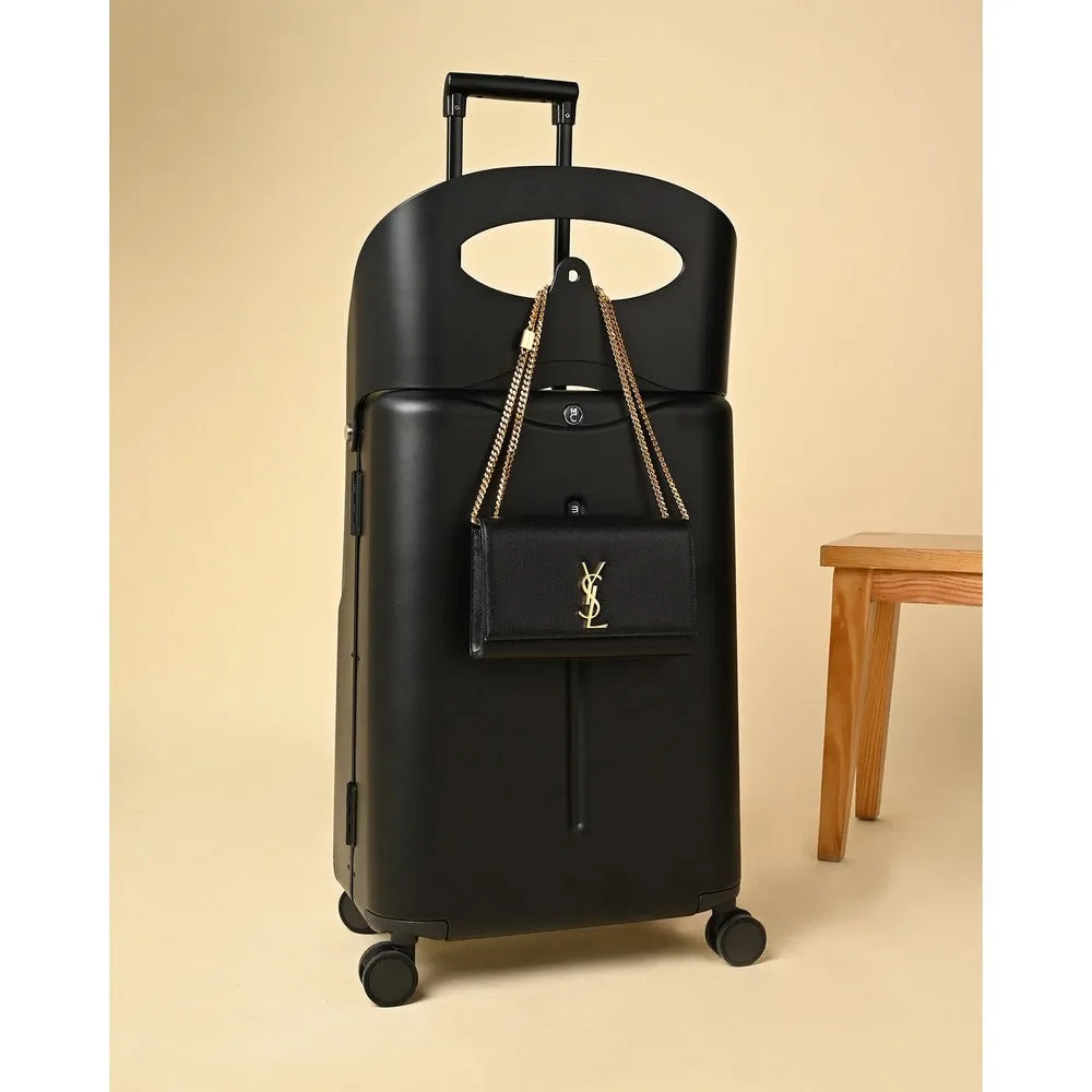 Midnight Black Ride-On Trolley Check-In Luggage 24 Inches