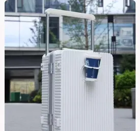 Travel in Comfort with a Suitcase Featuring a Cup Holder
