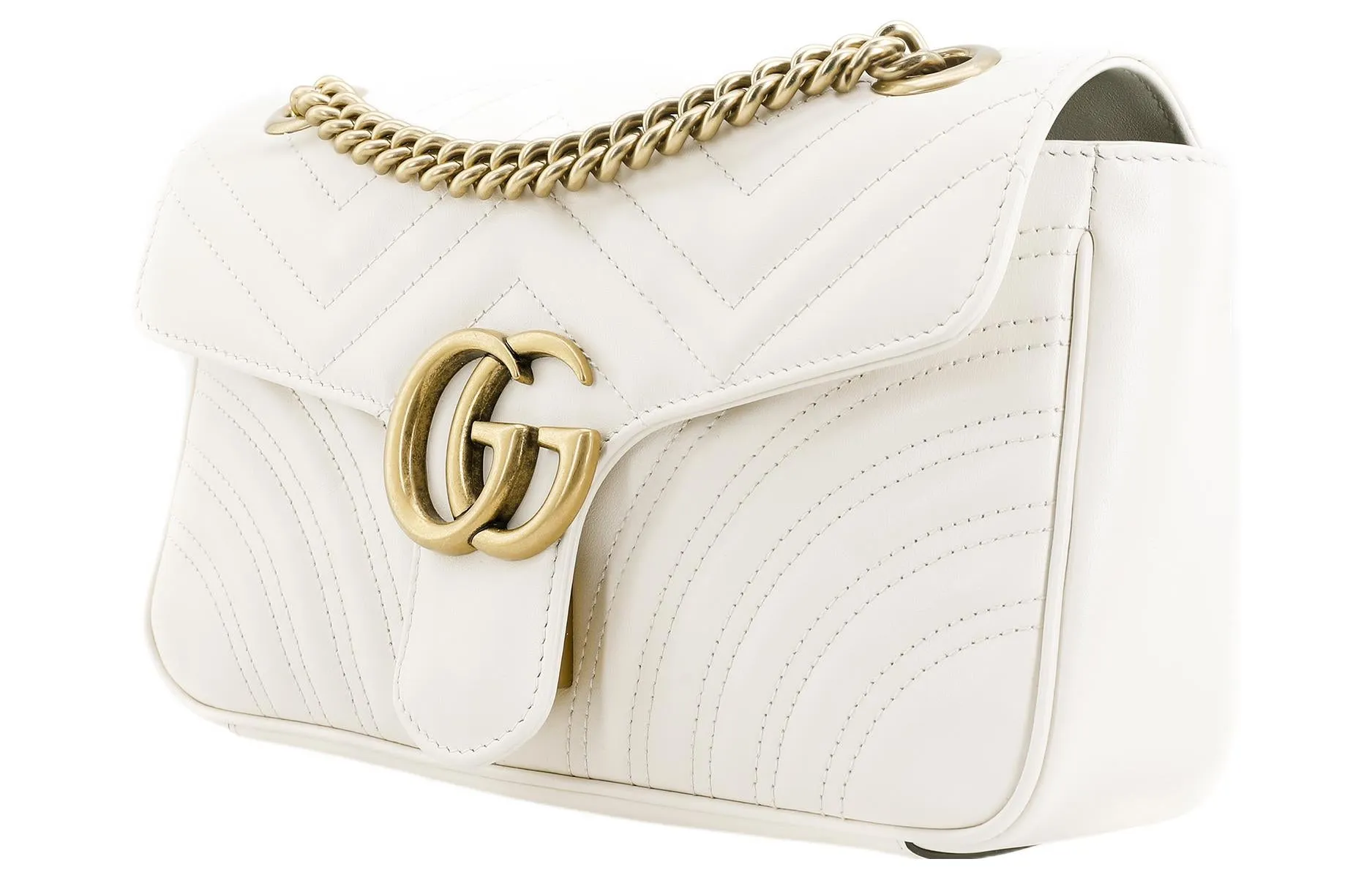 (WMNS) GUCCI GG Marmont Small-Sized Single-Shoulder Bag White 443497-DTDIT-9022